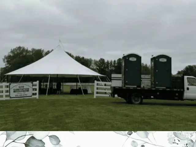 Tailored Porta Potty set up for your wedding Reception or party custom to your schedule and needs