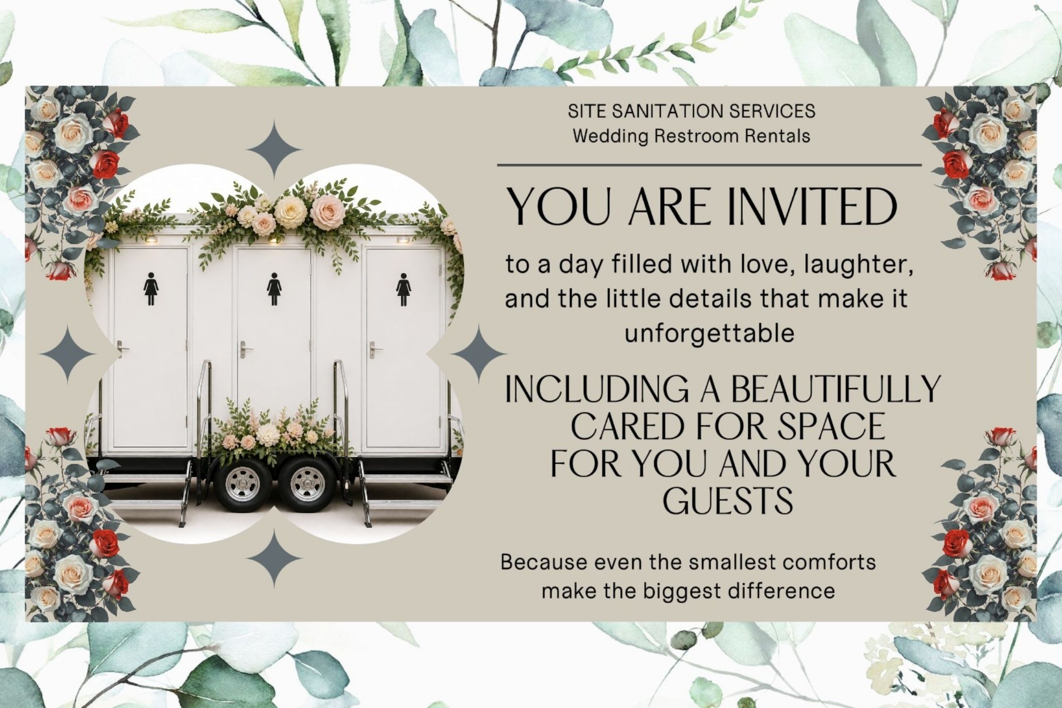 Wedding restroom rentals Columbus Ohio